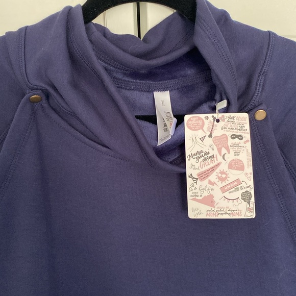 NET Latched Mana Harbor Snap Nursing Pullover - XL navy blue - Picture 7 of 8